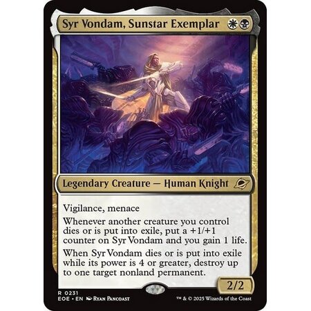 Syr Vondam, Sunstar Exemplar