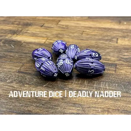 Metal RPG Dice Set - Deadly Nadder