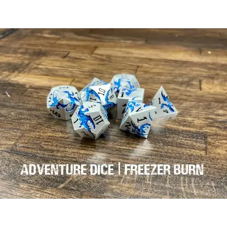 Metal RPG Dice Set - Freezer Burn