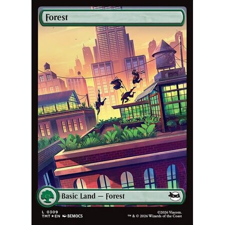 Forest (309) Full Art - Surge Foil