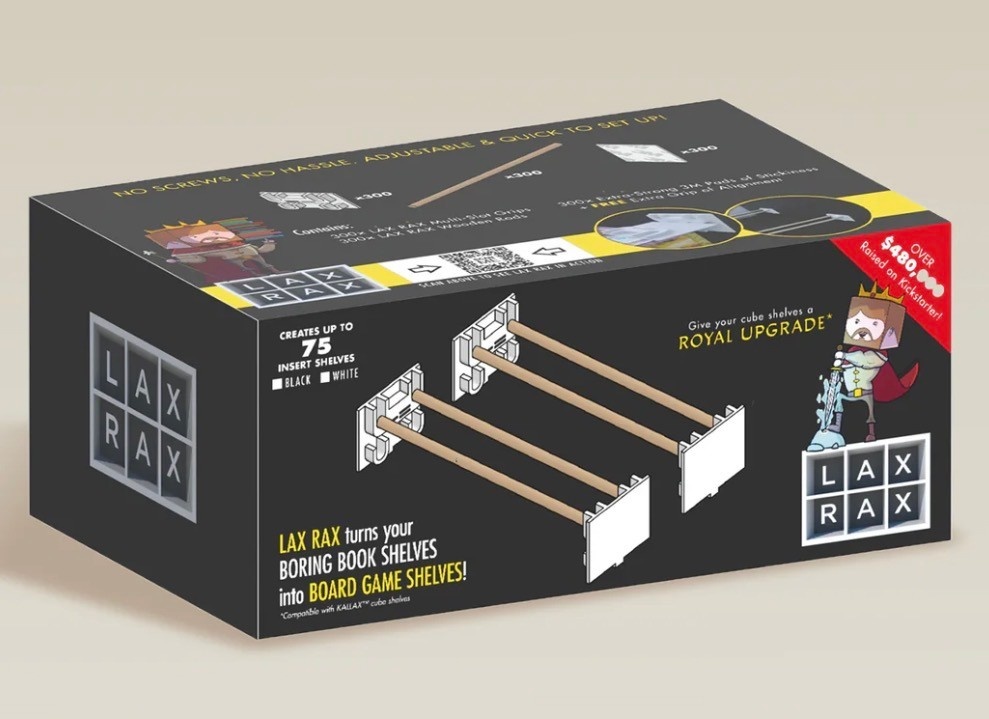 Lax Rax - board game shelf insert for IKEA Kallax