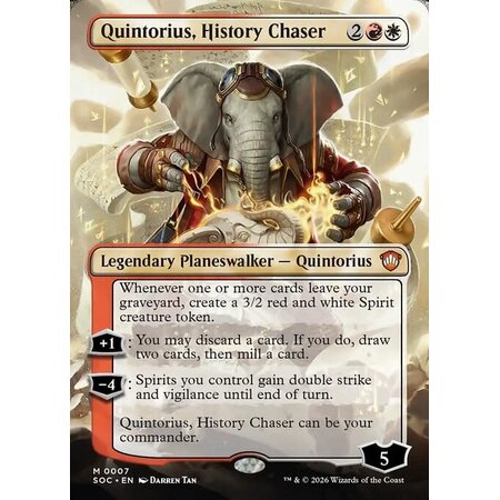 Quintorius, History Chaser