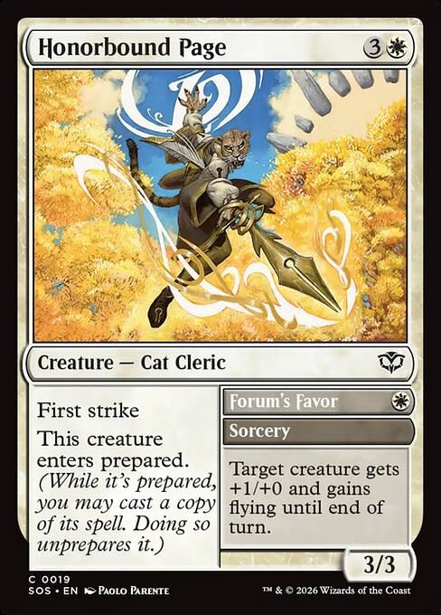 Honorbound Page - Foil