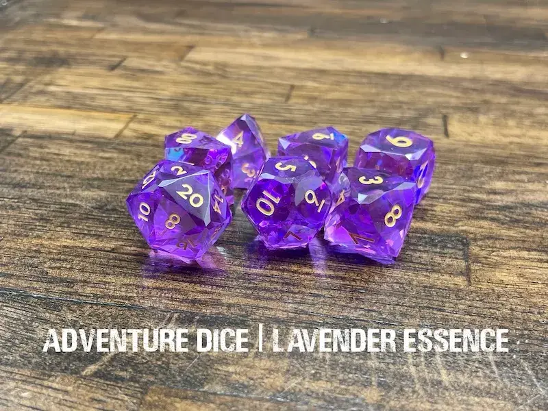 Premium RPG Dice Set - Lavender Essence