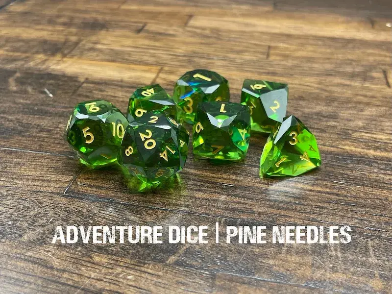 Premium RPG Dice Set - Pine Needles