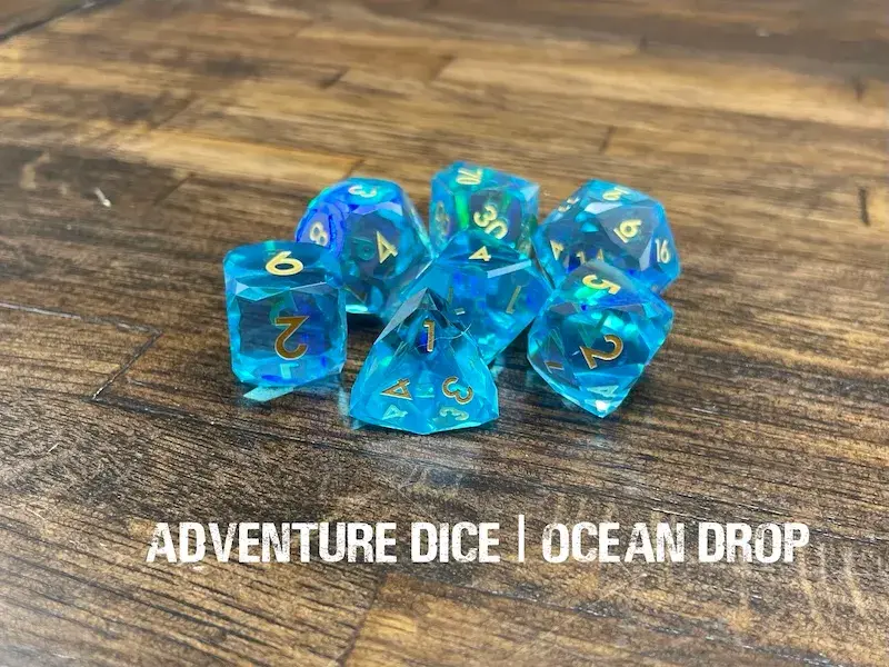 Premium RPG Dice Set - Ocean Drop
