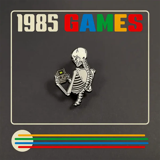 Skeleton Gameboy Enamel Pin