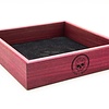 Handmade Dice Tray - Purple Heart Square with Black Suede
