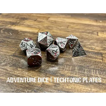 Metal RPG Dice Set - Techtonic Plates