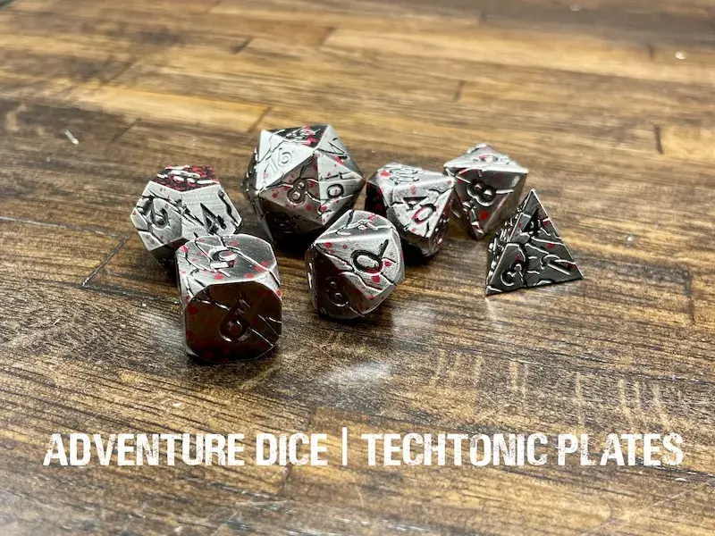 Metal RPG Dice Set - Techtonic Plates