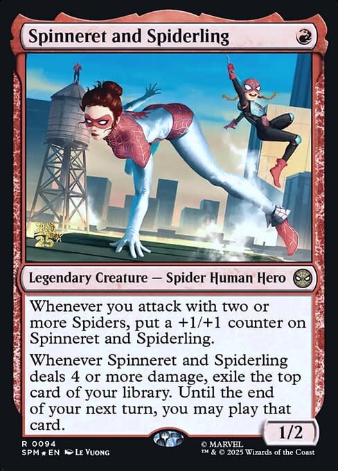 Spinneret and Spiderling - Foil - Prerelease Promo