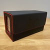 Rain City Games Logo Deck Box - Dual Deck with Window (Black/Red)