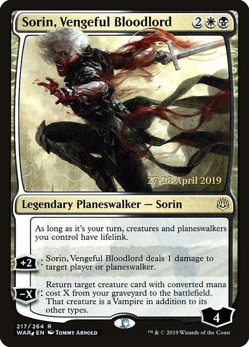 Sorin, Vengeful Bloodlord - Foil - Prerelease Promo