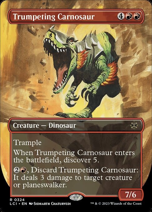 Trumpeting Carnosaur - Foil