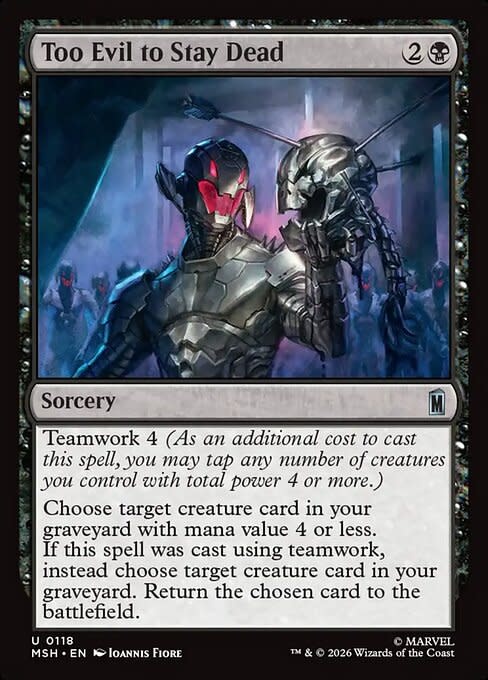 Too Evil to Stay Dead - Foil