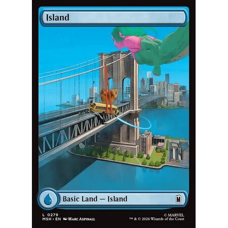 Island (279) Full Art - Foil