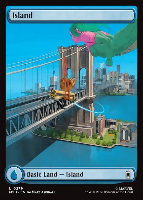 Island (279) Full Art - Foil
