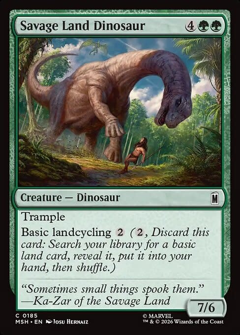 Savage Land Dinosaur - Foil