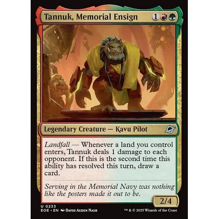 Tannuk, Memorial Ensign