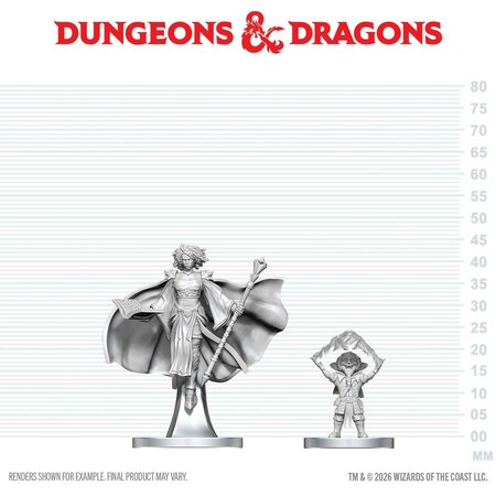 D&D Unpainted Minis - Gnome Warlock and Aasimar Wizard