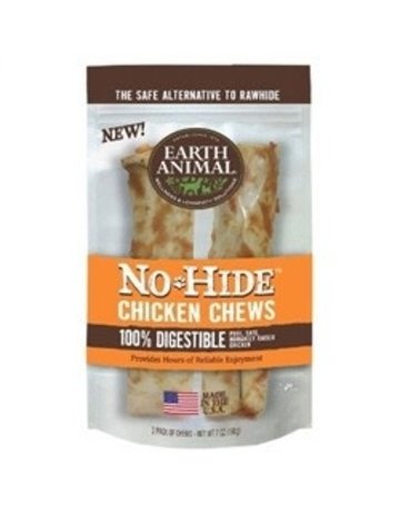 Earth Animal Earth Animal No-Hide Chicken Chews, Medium 7" - 2 pack