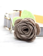 Mimi Green Dog Collar Flower: Rose