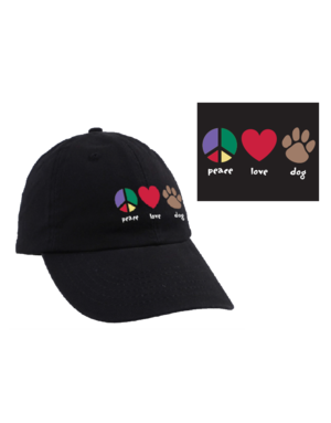 Peace Love Dog cap