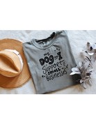 Modern Companion My Dog & I Support Small Business t-shirt - grey
