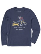 Life Is Good LIG Have an Ice Day LS t-shirt - darkest  blue