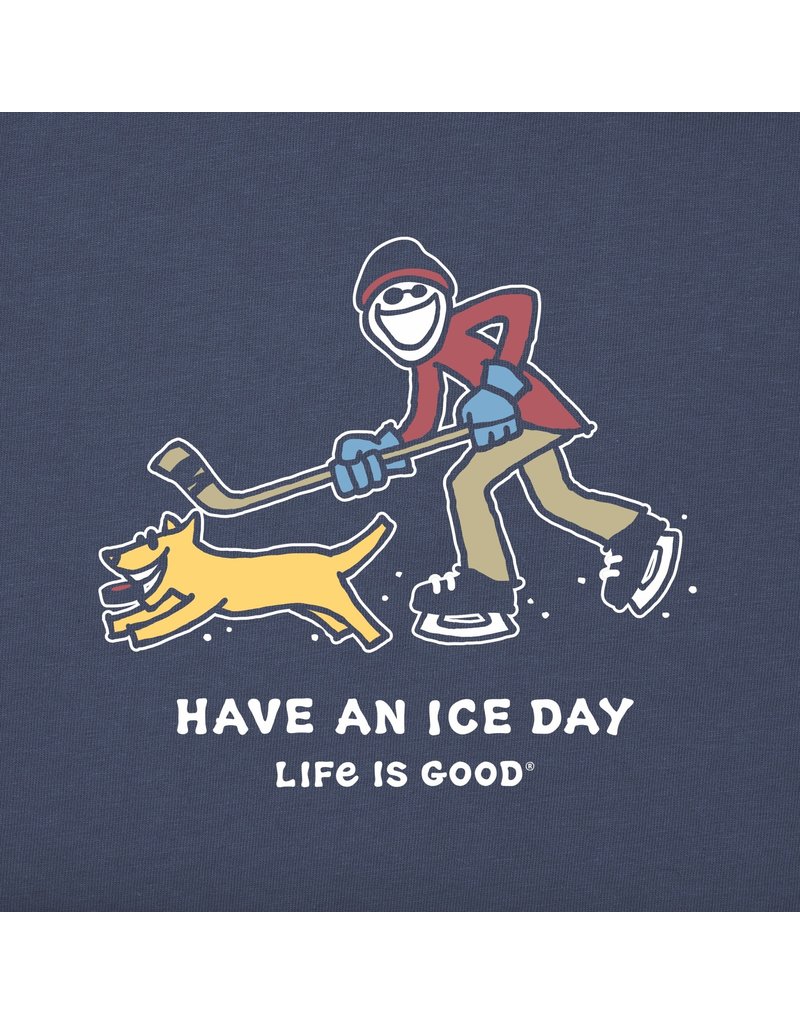 Life Is Good LIG Have an Ice Day LS t-shirt - darkest  blue