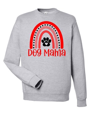 Dog Mama Rainbow sweatshirt - heather grey
