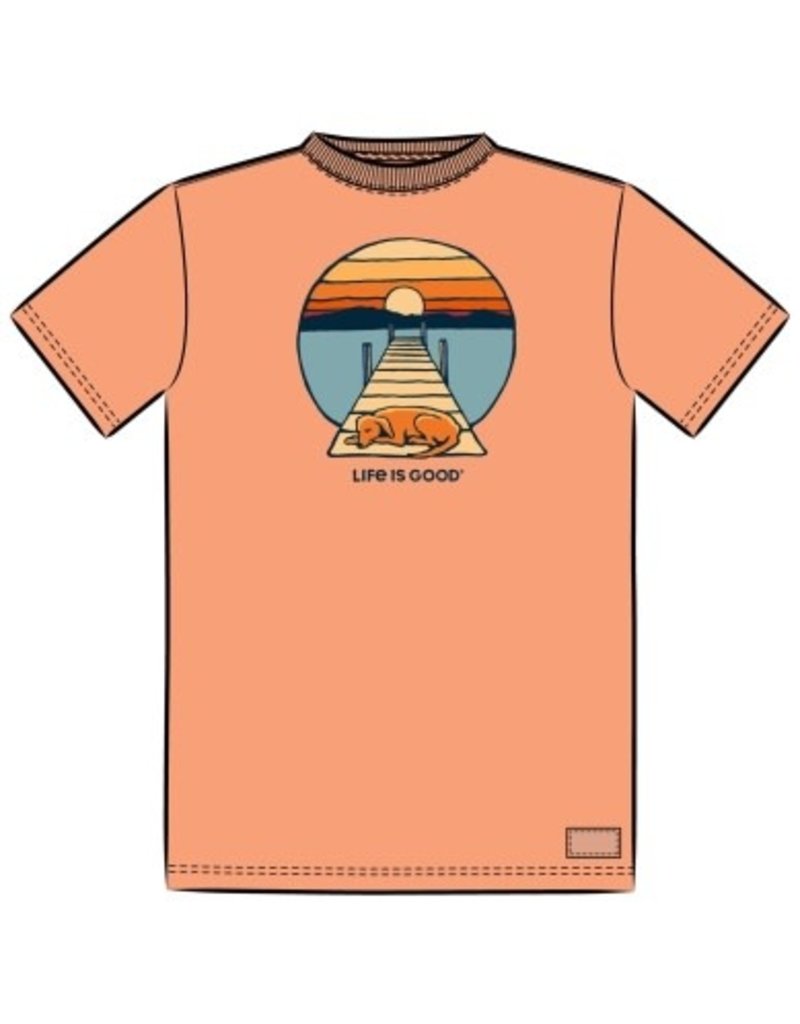 Life Is Good LIG Dock Dog Sunset t-shirt - canyon orange
