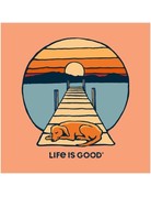 Life Is Good LIG Dock Dog Sunset t-shirt - canyon orange