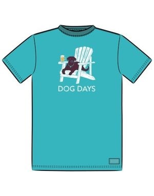 Life Is Good LIG Dog Days Beer t-shirt - island blue