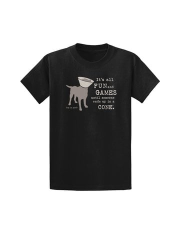 Dog is Good Dog is Good Fun & Games t-shirt -charcoal