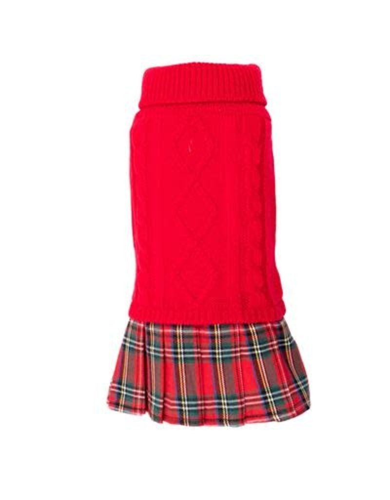The Worthy Dog Turtleneck Sweater Dress - red