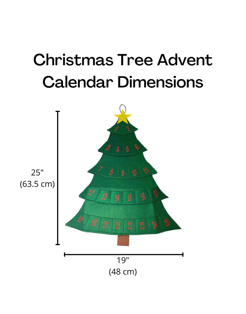 Middle Designs Felt Christmas Tree Advent Calendar