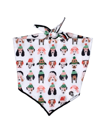 The Social Dawg bandana - Pups in Holiday Hats