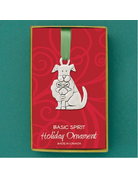Basic Spirit Pewter Dog w/Wreath ornament