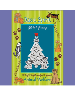 Basic Spirit Pewter Dog & Cat Christmas Tree ornament