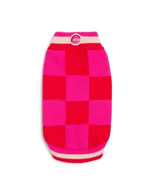 fabdog Fab Ski sweater - pink checker