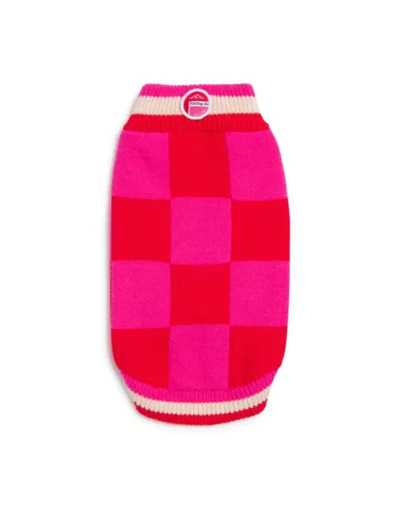 fabdog Fab Ski sweater - pink checker