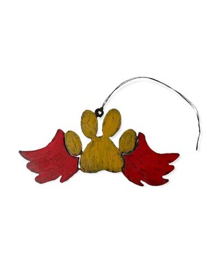 Whimsies Paw Wings metal ornament (assorted colors)