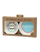 Speckle & Spot by Ore' Originals Lucky Cat bowl set