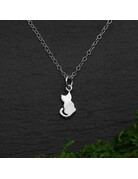 Nina Designs Tiny Cat Charm sterling silver necklace 18"