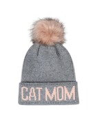 Hatphile CAT MOM Pompom Knit Hat
