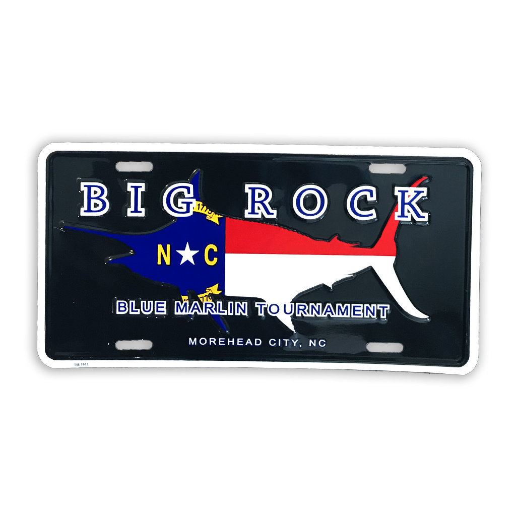 Big Rock NC Flag Silhouette License Plate