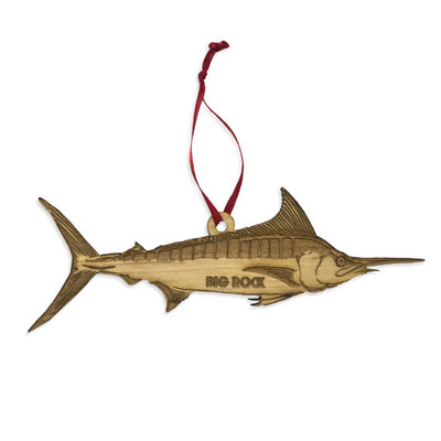 Big Rock Wooden Marlin Ornament