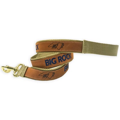 Big Rock BR Embroidered Leather Leash