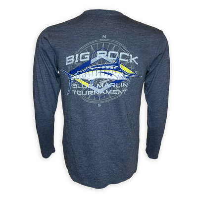 Big Rock Marlin Compass Tri-Blend Long Sleeve T-Shirt | 2 Colors